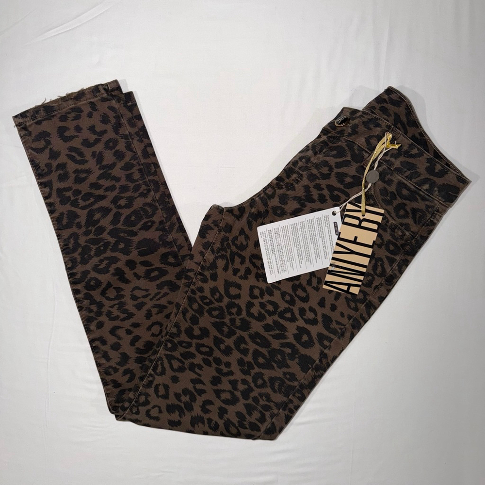 ANIYE BY Leopard Print Skinny Jeans Italy 27 NWT Mob Wife Indie Sleaze Animal - Picture 10 of 11